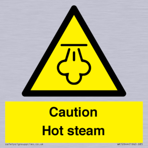 Caution Hot steam